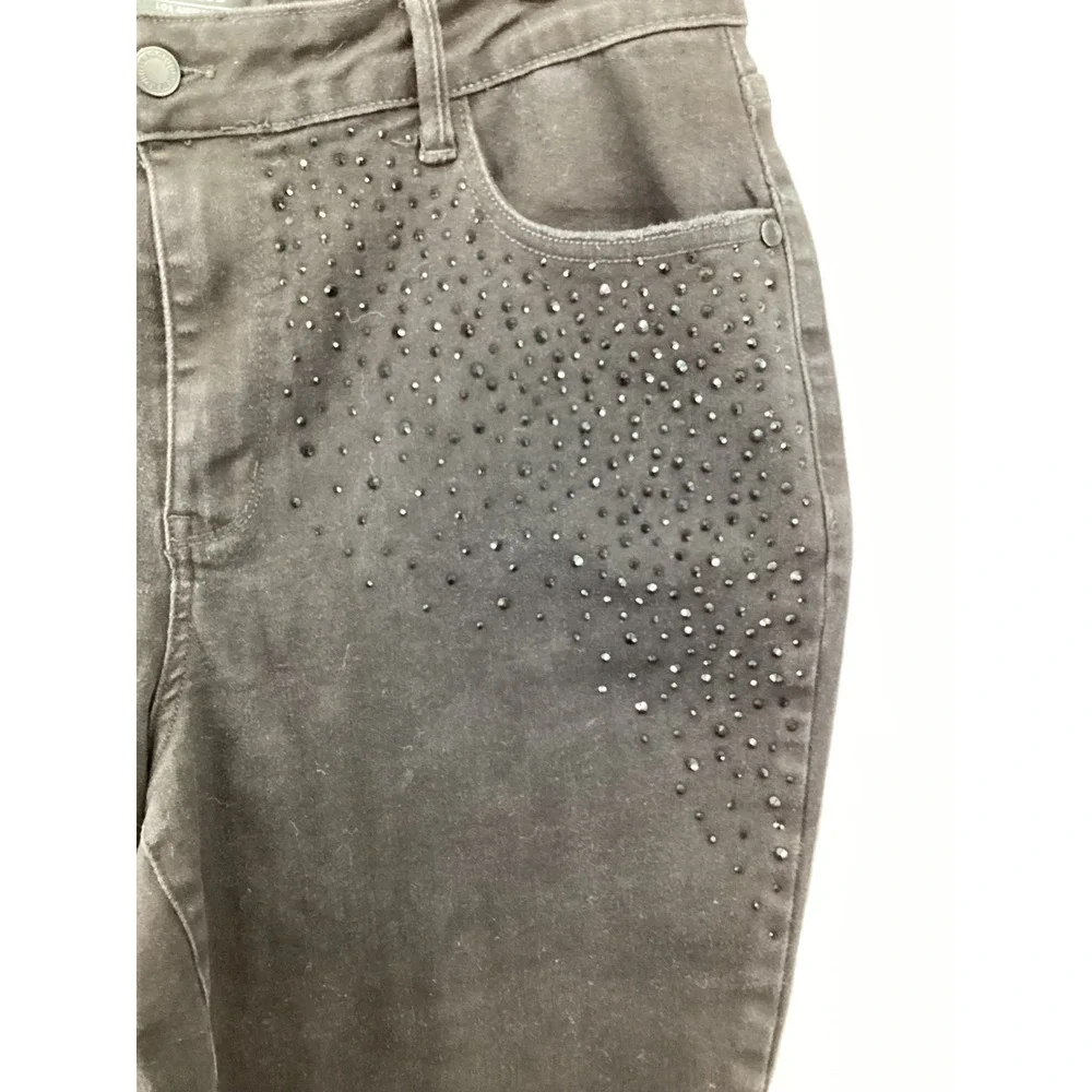 Judy Blue 16W Black Rhinestone Embellished Slim Fit High Rise Jeans Slimming